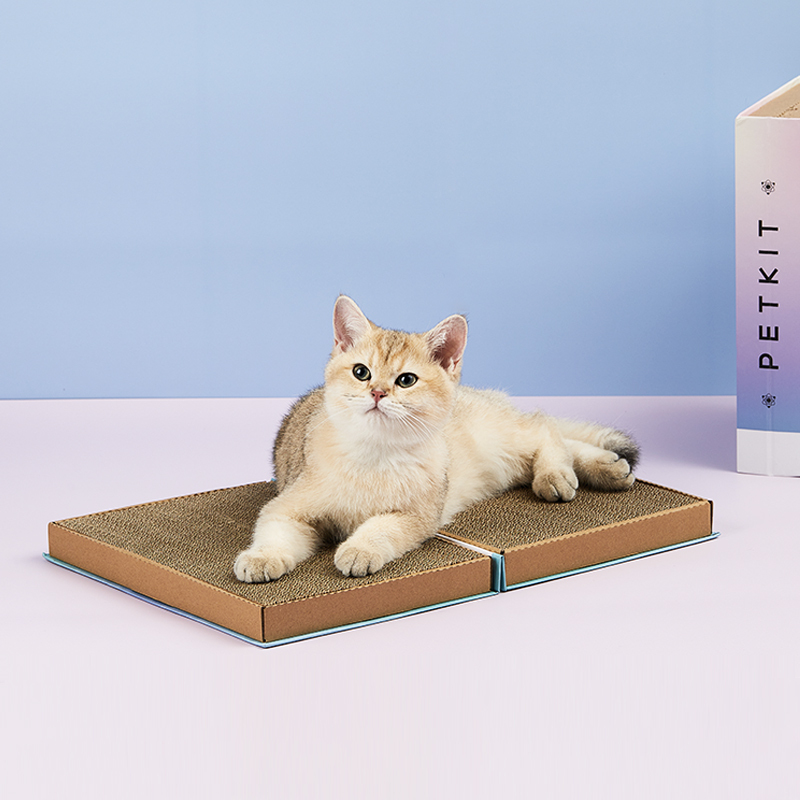 小佩猫基百科猫抓板梦幻紫收纳携带方便猫玩具粉磨爪器瓦楞纸猫窝垫猫爪板猫玩具猫咪用品