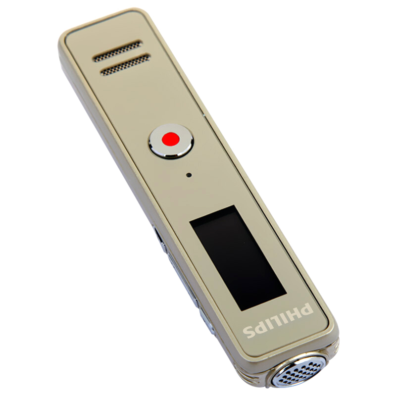 飞利浦录音笔VTR5100 8G 香槟色 远距离 降噪录音笔 MP3播放器 学习会议取证高品质录音笔充电