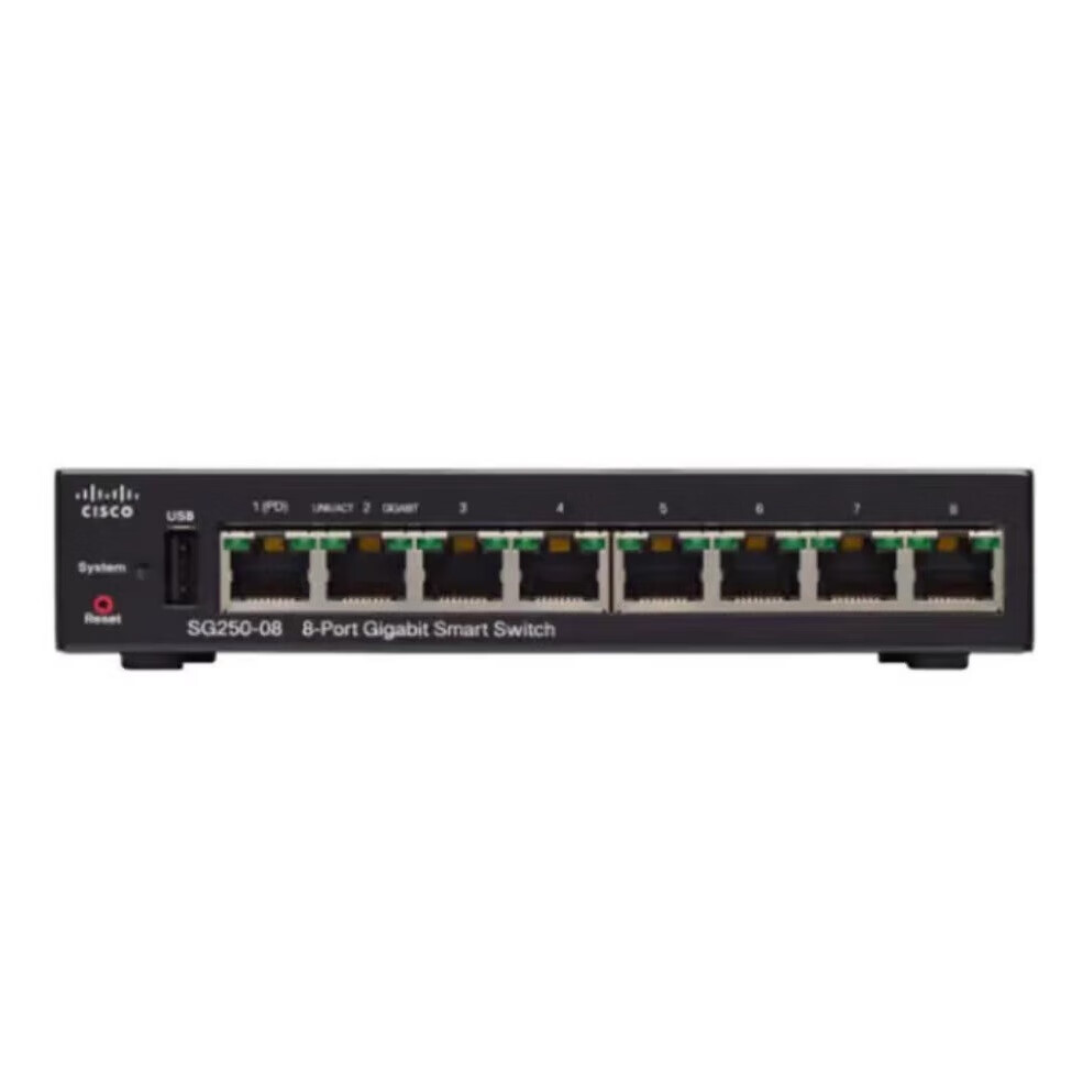 3M 思科(CISCO)千兆企业级交换机 8口千兆可网管SG250-08-K9-CN高清大图
