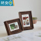 敬平欧式创意小相框摆台挂墙6 7 8 10寸5七寸六 A4洗照片做成相框摆件 柚木色 8寸摆台[15.2*20.3cm]