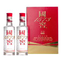 泸州老窖 国窖1573 白酒 100ml*2瓶小酒礼盒装 送礼年货