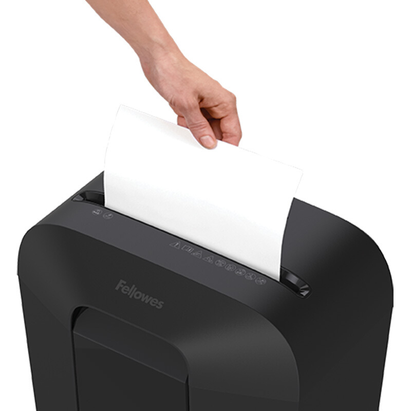 范罗士(Fellowes)LX41碎纸机 小型家用节能办公 防卡纸防堵设计 4*12mm/8张/5分钟/16.8L