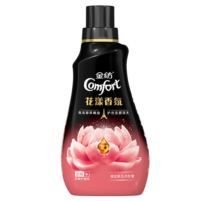 金纺 衣物柔顺剂 花漾香氛 衣物护理剂500ml 格拉斯五月玫瑰香氛 浓缩配方 用量更省[联合利华]