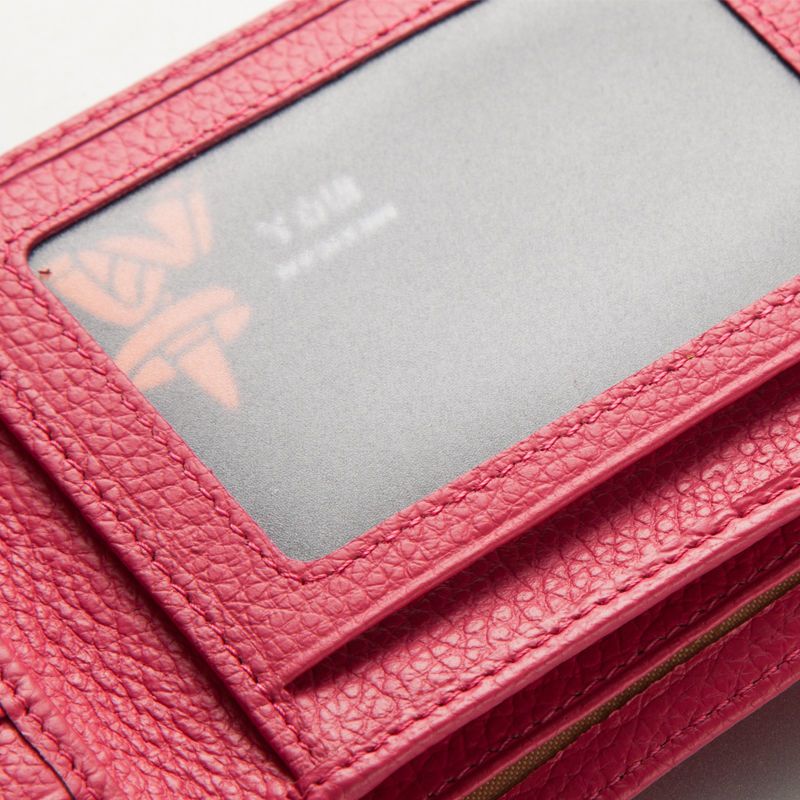 派尼美特钱包女士短款钱夹牛皮钱包简约真皮学院风女式皮夹子韩版潮