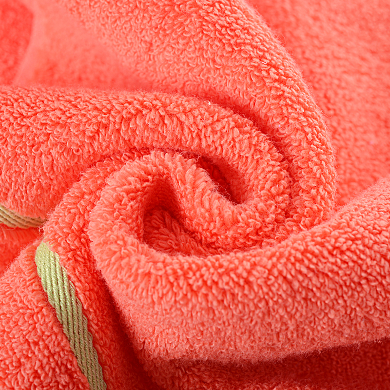 亚光(LOFTEX)毛巾家纺纯棉柔软吸水素色无捻彩条梦飞扬面巾 随机色4条装 100g/条 34*72cm 671102高清大图