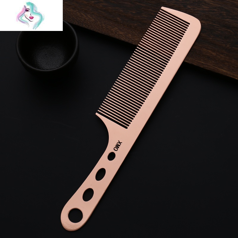 发型师专业男发梳理发店专用剪发梳女士美发钢梳子超薄平头梳尖尾 你