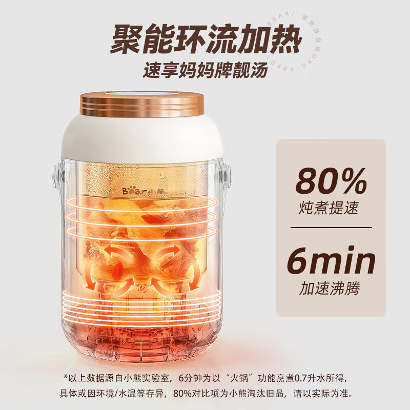 小熊(Bear) 电煮锅 宿舍小电锅泡面小火锅 多用途锅多功能蒸煮一体 电蒸锅 电热锅高清大图