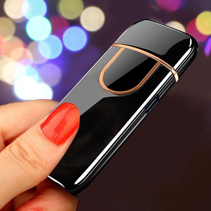 网红2019新款创意个性usb电子打火机充电防风送男友激光刻字男士