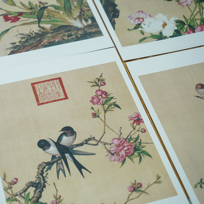 郎世宁仙萼长春图册 [正版]郎世宁仙萼长春图册 甄选16帧近代绘画大师经典花鸟画作品集 单片装帧高清还原可临摹鉴赏可装饰高清大图