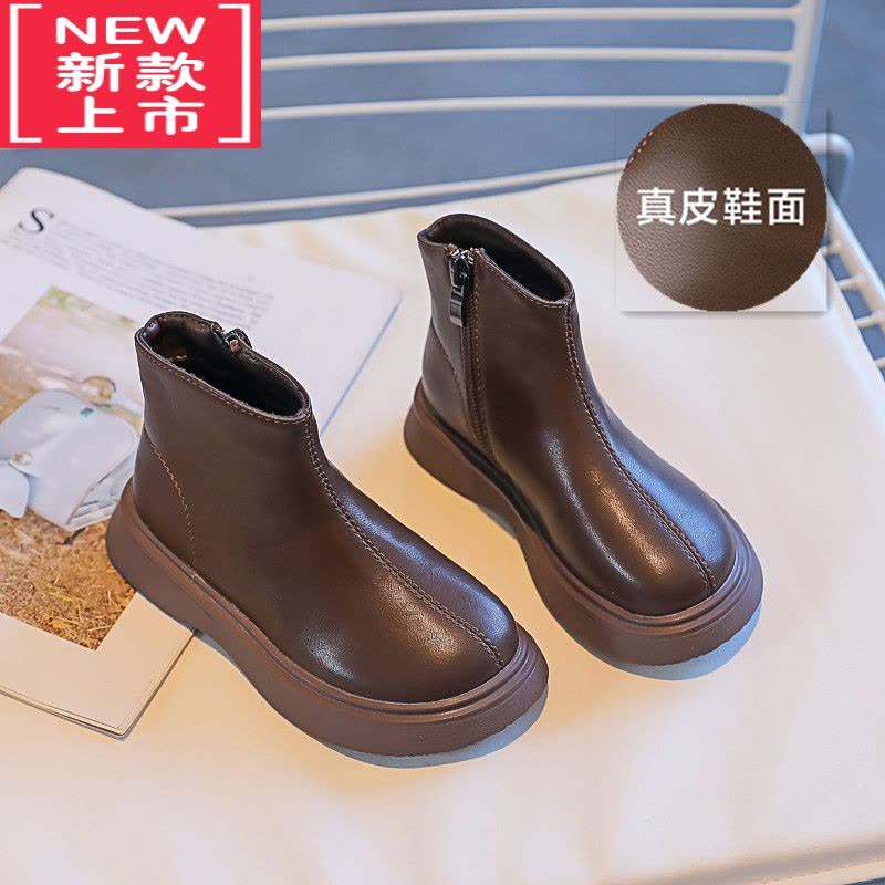 可莉允女童马丁靴2022年新款冬儿童靴子小童短靴加绒棉鞋宝宝雪地靴图片