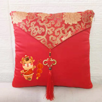 牛年喜庆中国结抱枕 100个起购