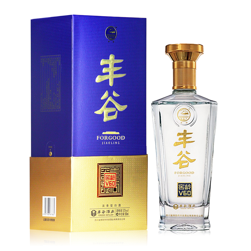 叙府特曲52度500ml丰谷窖龄v6052度500ml浓香型白酒组合装