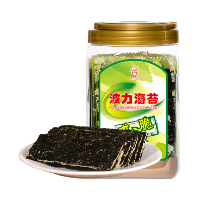波力 海苔夹心脆80g*2桶装儿童宝宝海苔即食 夹心脆零食