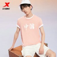 特步短袖T恤男女同款新疆棉2021夏季新款运动情侣上衣半袖国潮