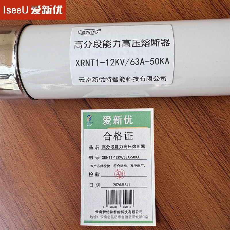 爱新优 高分段能力高压熔断器XRNT1-12KV/63A-50KA根高清大图