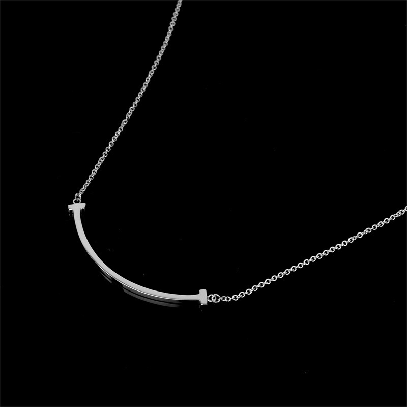 tiffanyco蒂芙尼微笑925银项链