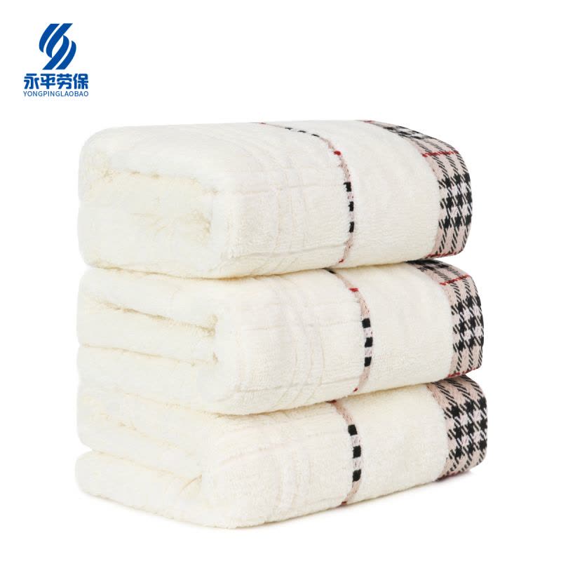 铁美风华 格纹纯棉毛巾 34*74CM 单包装 1条图片