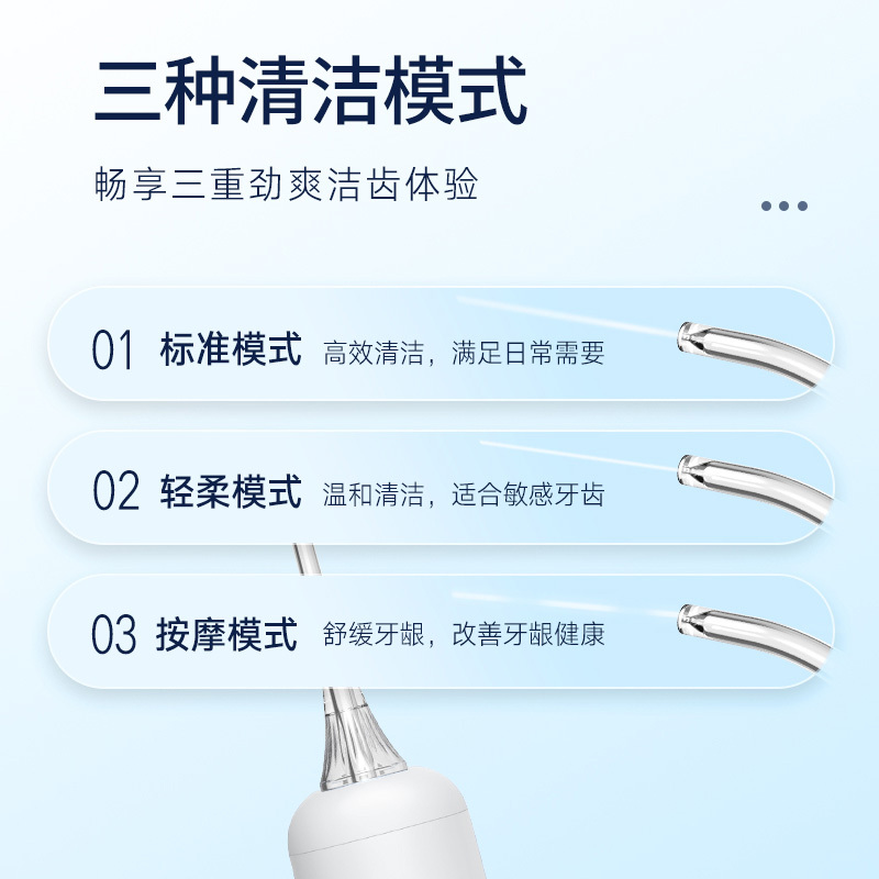 澳得迈便携式冲牙器WT-312 Pro 白色高清大图