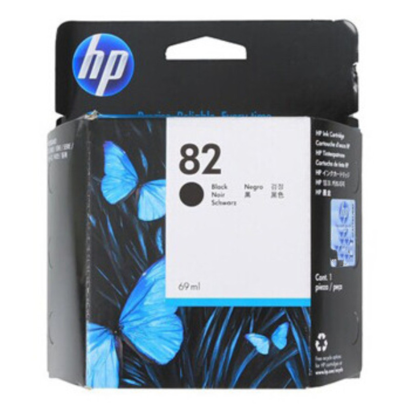 惠普(hp) CH565A 82 黑色墨盒 适用HP500 800 CH565A HP510 单个装.