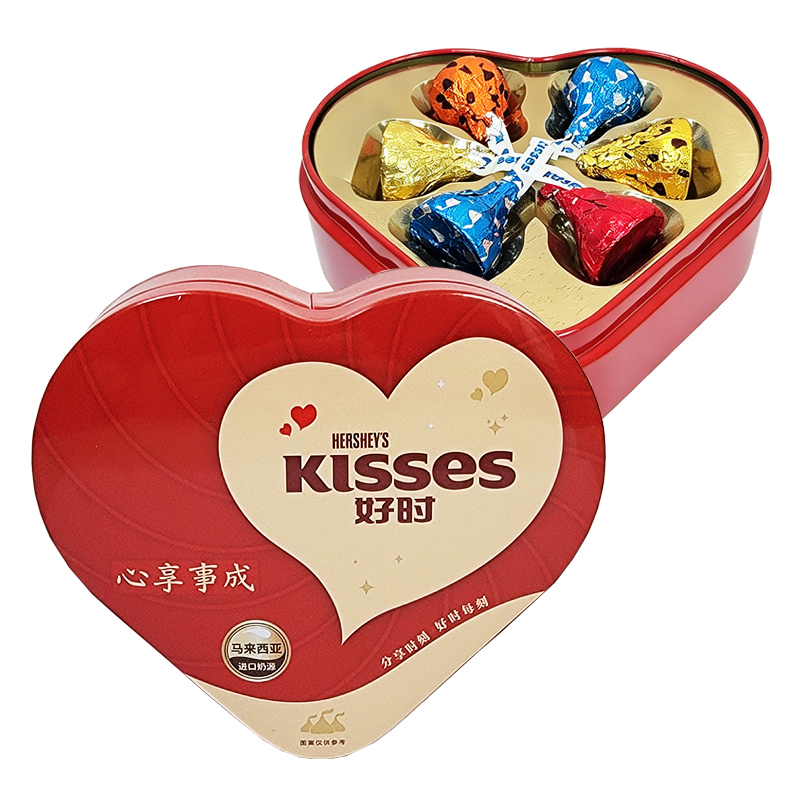 Hershey's/好时 巧克力 好时巧克力6粒铁盒婚庆喜糖 Kisses成品喜糖