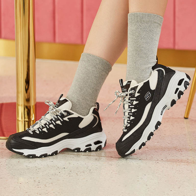 0点开始，前2小时：184元包邮   SKECHERS 斯凯奇 D’lites 66666078 女士复古加绒老爹鞋