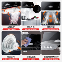 Leader/统帅 海尔出品 中式吸油烟机CXW-180-LJS72 家用抽油烟机 瞬吸油网 钢化玻璃面板
