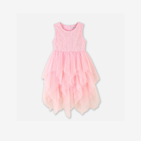 铅笔俱乐部2024秋冬新款女童连衣裙中大童背心公主裙儿童百搭裙子 110cm 粉红