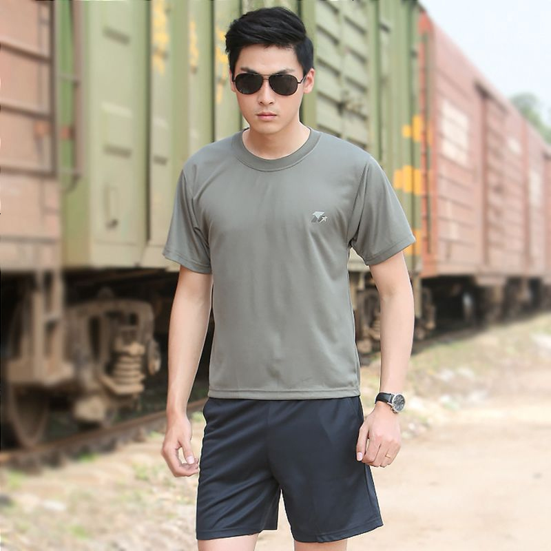 正品套装军迷07t恤军装短袖解放陆军武消防体能训练服男夏季透气