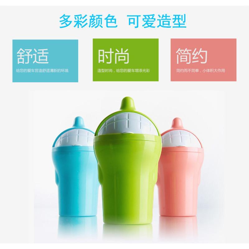 绿色海豚款 车载车用垃圾桶 时尚创意汽车垃圾箱置物桶圆形垃圾筒车内储物箱