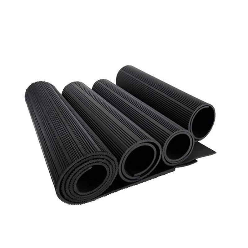 天空桥 绝缘橡胶垫 黑色条纹8mm*1m*10m 卷图片