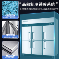 美菱(MELING)六门不锈钢厨房冰柜 商用酒店大容量双温冷藏冷冻冷柜 MCF(L)-1.8LCD6MOH