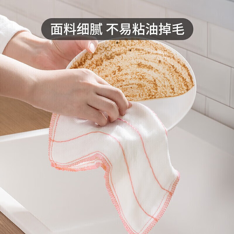 茶花(CHAHUA)抹布5片30*30cm+洗碗海绵8片百洁布 B0001P+B4501P高清大图