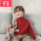 可莉允儿童毛衣女款2022新款女童男童男孩内搭打底衫秋冬洋气加绒针织衫