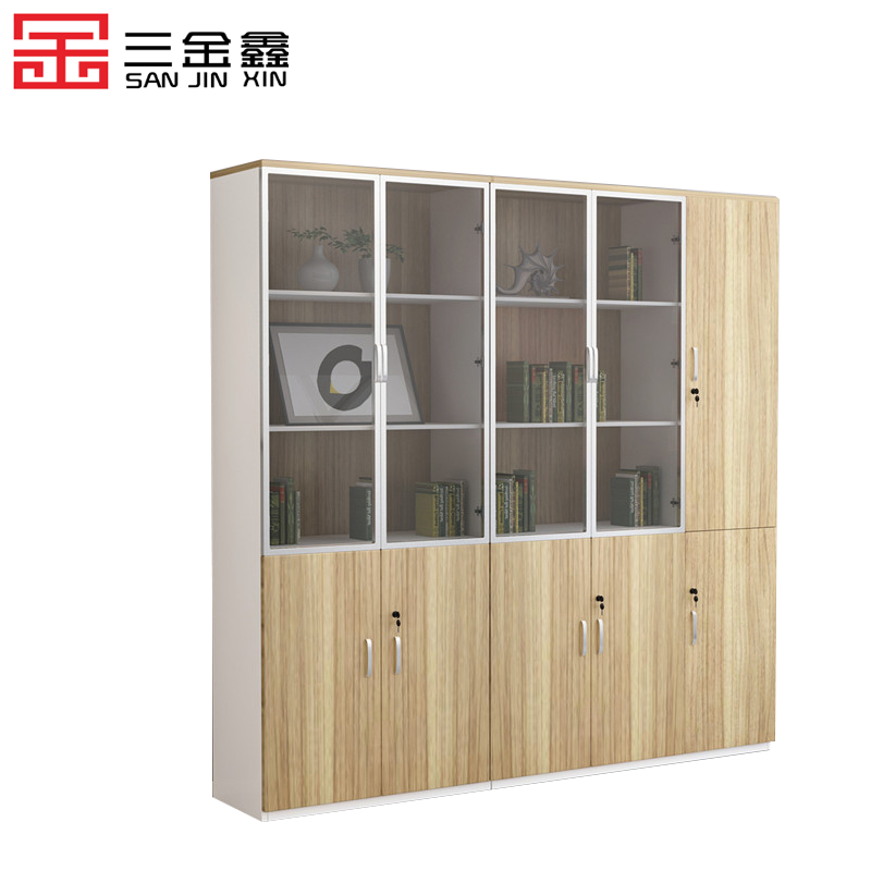 三金鑫 办公室文件柜木质资料柜档案柜办公室柜子木柜带门书柜书架置物柜