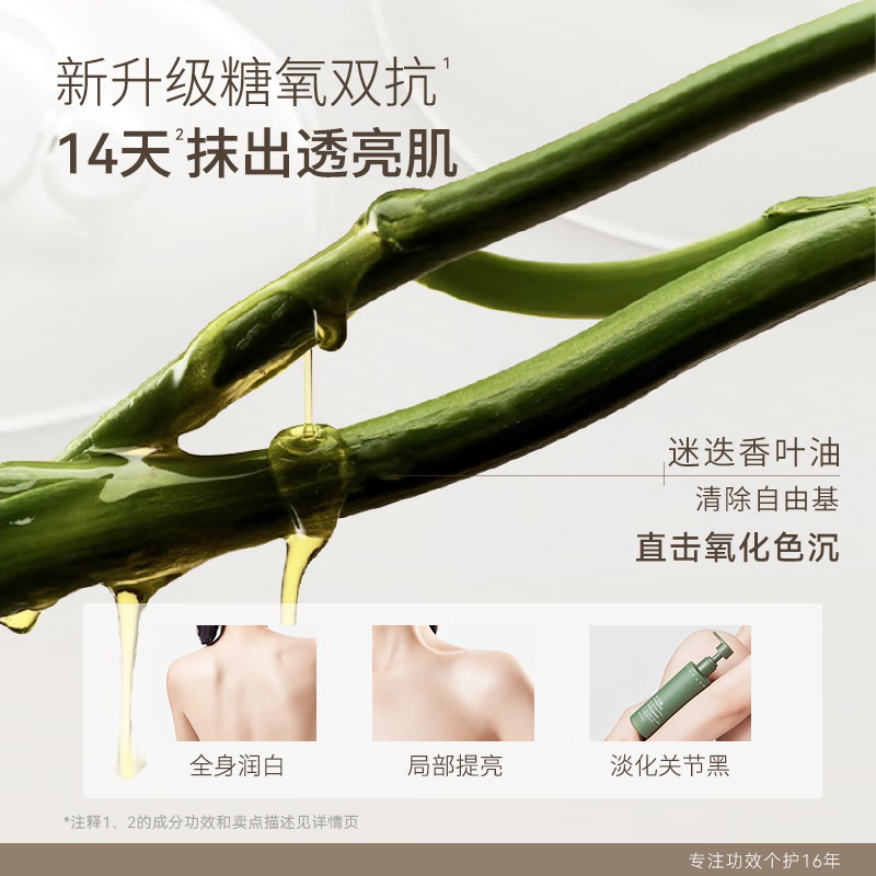 水之蔻美白精华身体乳220G*2高清大图