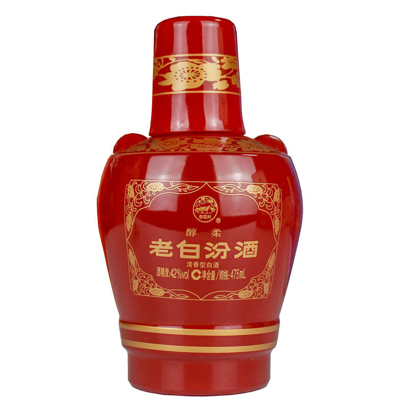 山西杏花村汾酒醇柔42度475ml清香型整箱6瓶装纯粮食礼品盒