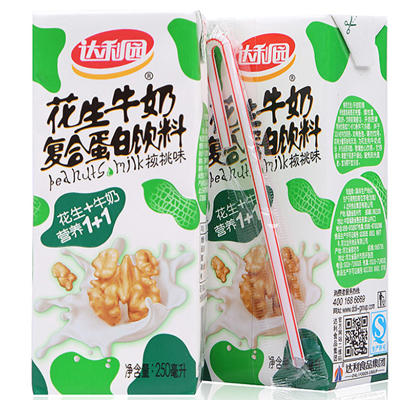 达利园花生牛奶核桃味250ml*12盒 原味奶饮料 含糖