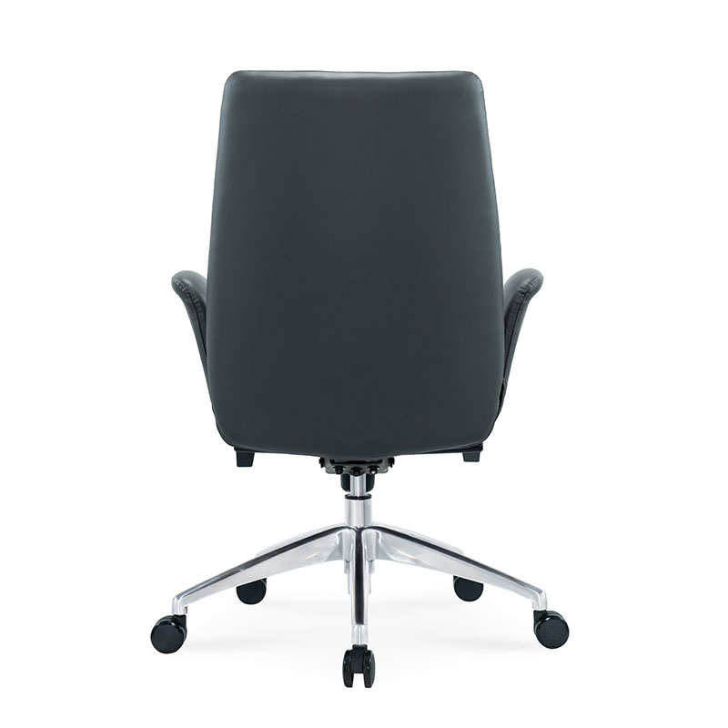臻远 ZY-7477办公椅简约现代中背皮椅主管椅转椅 西皮高清大图
