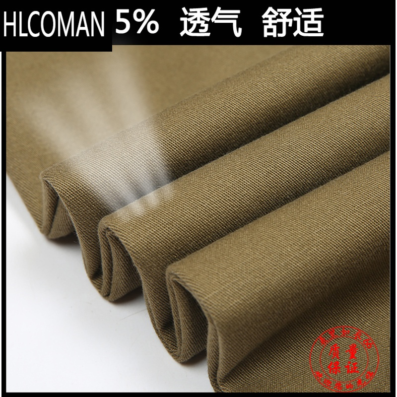 HLCOMAN免烫中老年休闲裤男厚款中年男裤子宽松直筒高腰深裆