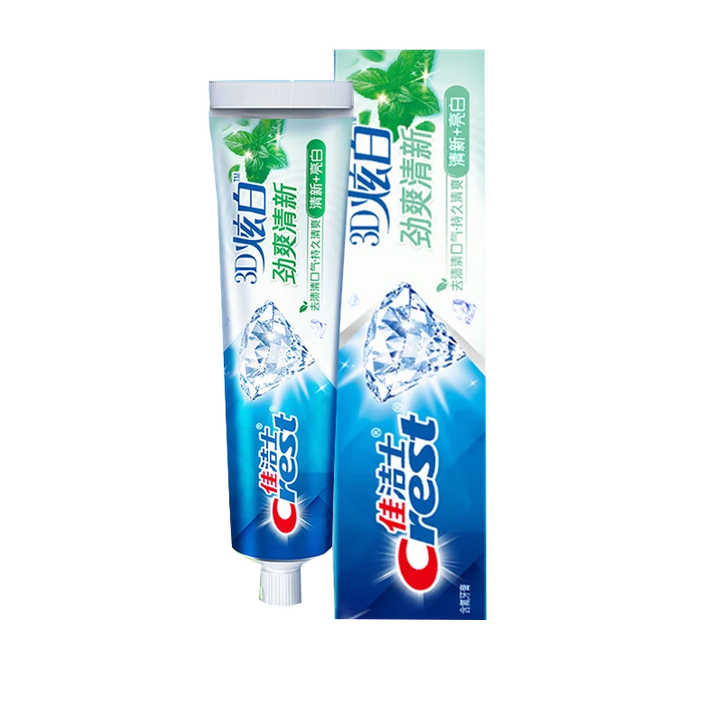 佳洁士3D炫白劲爽清新牙膏g防蛀含氟清新口气170*3只装 新老包装混发
