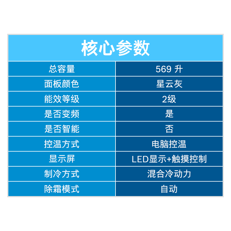 博世(BOSCH) KAF96P90TI 569升 混冷无霜 混合冷动力 零度维他保鲜plus 对开门冰箱（星云灰）