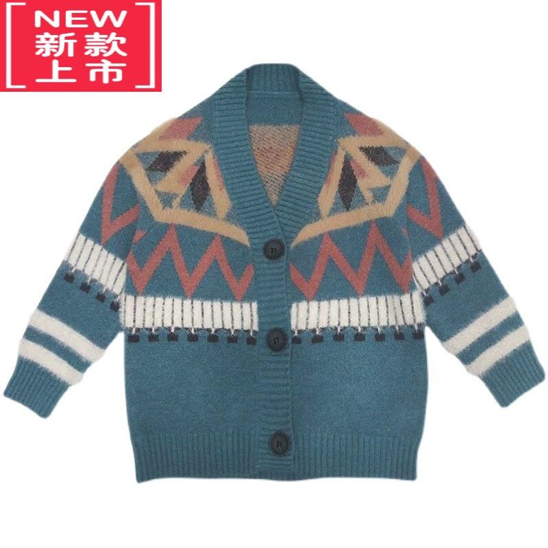 可莉允香港女童针织开衫毛衣2022新款小女孩韩版春秋超洋气外套薄款图片