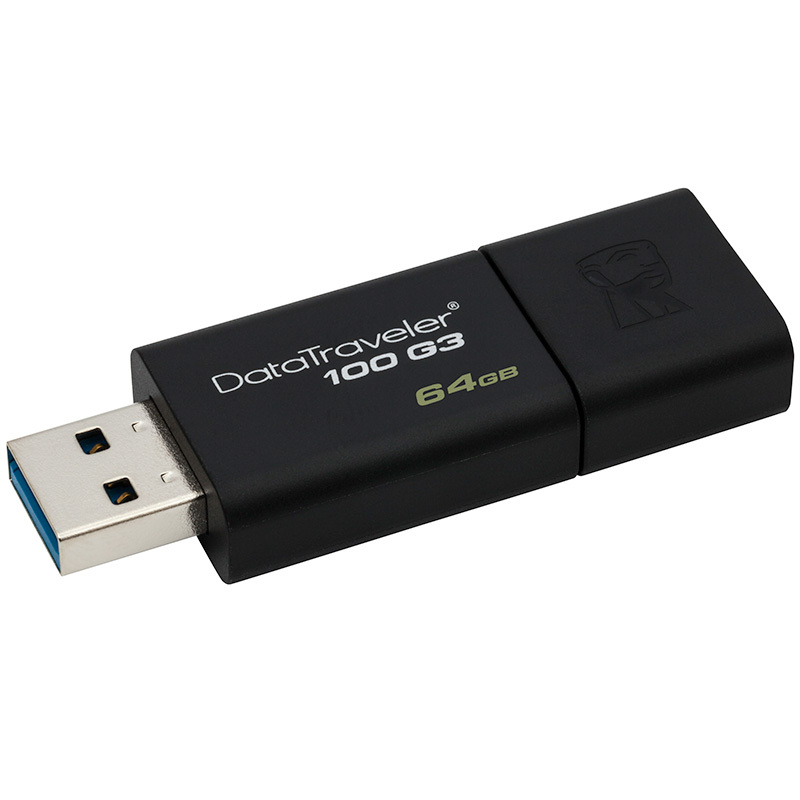 金士顿 64GB USB3.0 U盘 DT100G3 黑色 2个装