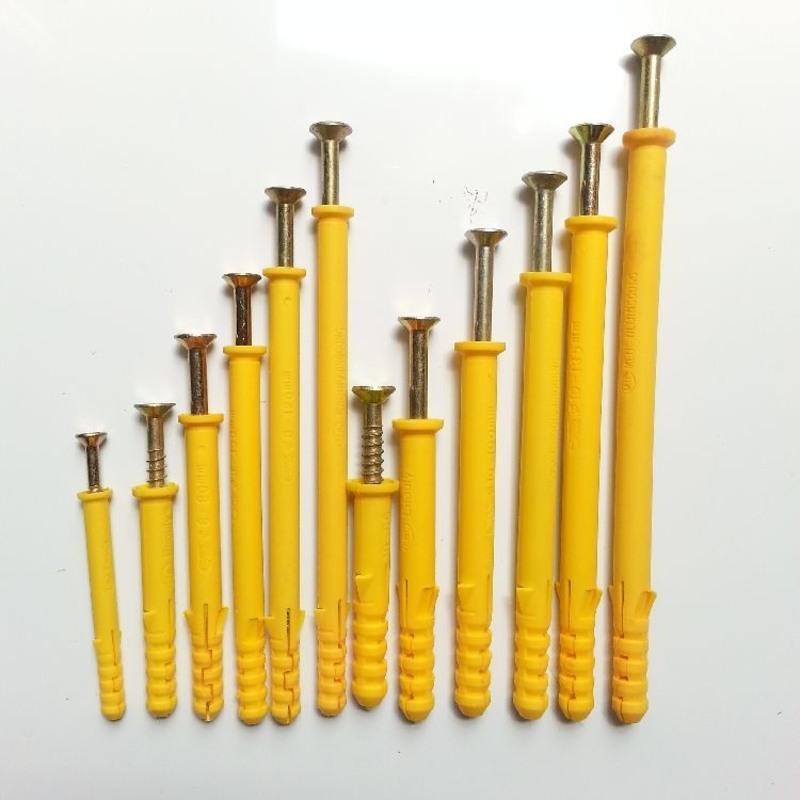 小黄鱼尼龙塑料膨胀管加长膨胀螺丝膨胀螺栓膨胀塞胀钉6mm8mm10mm 6*