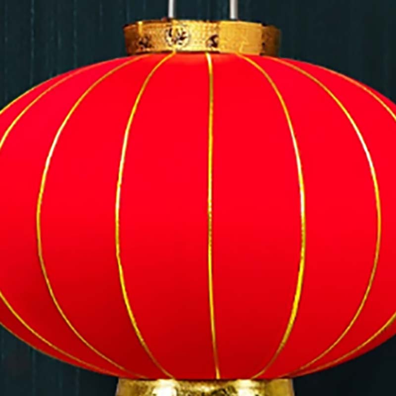 福字金边绒布长杆灯笼一对60# 直径42*高76cm(高度不含杆长)高清大图