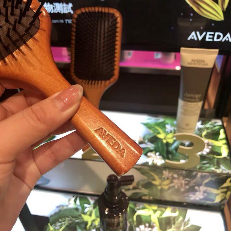 aveda艾凡达气垫梳全木柄气囊按摩梳子防静电贵妇头梳女家用小号榉木
