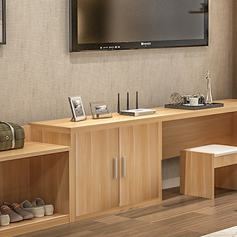 铭羽洋电视柜衣柜组合2.6m电视柜+0.8m衣柜组高清大图