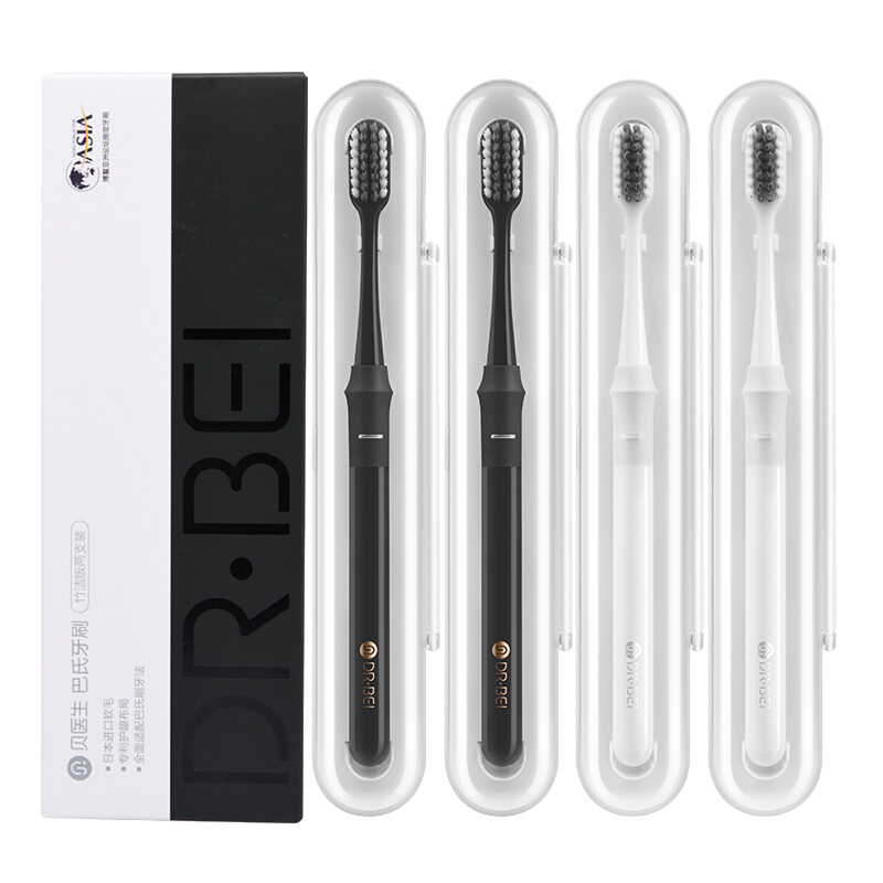 贝医生巴氏牙刷 竹洁版四支装颜色随机