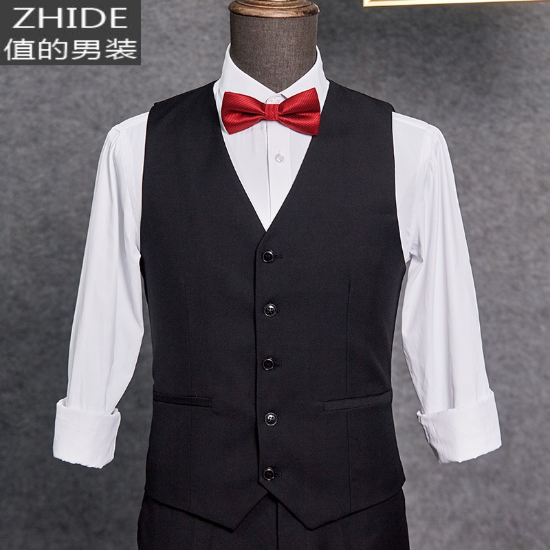 SUNTEK男士西装马甲背心春季伴郎服兄弟装服装新郎结婚礼服休闲西服马夹马甲/背心
