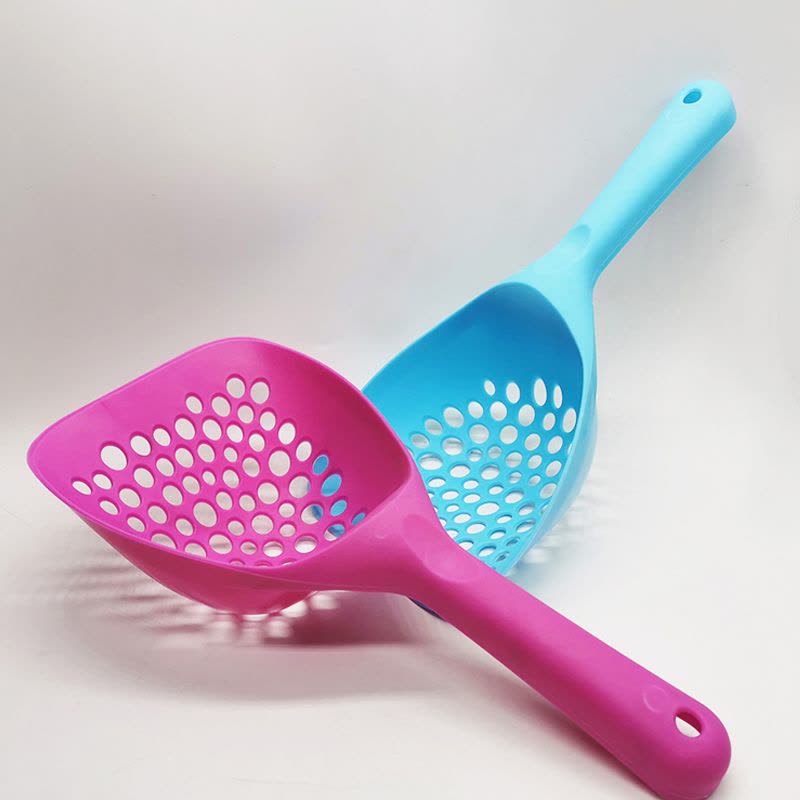 大号猫砂铲子小孔 铲屎铲 长柄猫屎便铲猫沙铲大孔豆腐猫砂专用铲图片